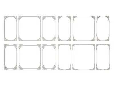 Various Decorative Gypsum Cornice Frame Designs And Patterns For Interior Decor 3d model