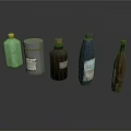 Assorted Household Bottles And Jars In Different Colors And Various Shapes