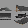 Traditional Chinese Roof Components In Various Styles