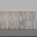 Modern Minimalist Room Dividers With Striped And Geometric Patterns In Brown And White Tones