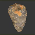 Natural Brown Yellow Orange Stone With Irregular Shape And Textured Surface 3d model