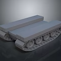 Gray Tank 3D Concept Model With Tracked Chassis And Minimalist Design