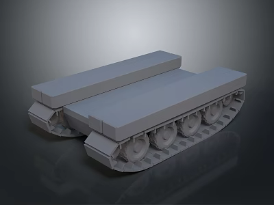 Gray Tank 3D Concept Model With Tracked Chassis And Minimalist Design 3d model