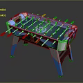 Table Soccer Billiard Pool Table Pool Club Billiard Rack Billiard Table Items 3d model