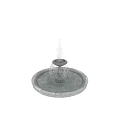 Garden Ornament Water Fountain With Decorative Pedestal Circular Stone Basin And Flowing Water
