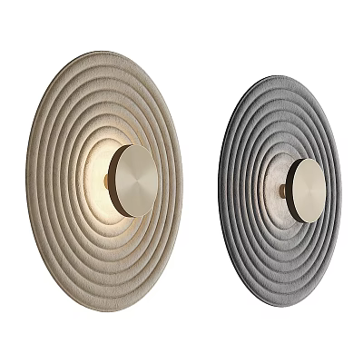 Modern Round Wall Lamps With Concentric Circles Design Two Tone Colors For Home Lighting 3d model