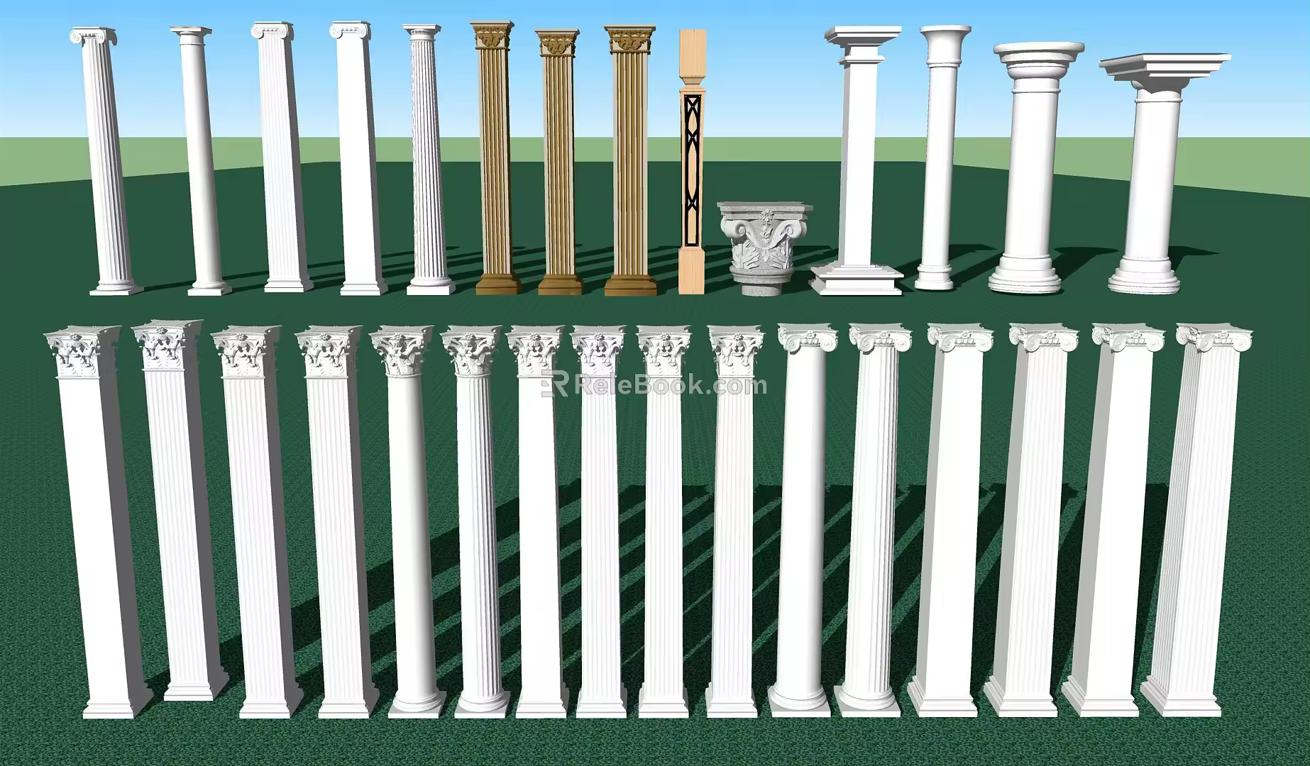 European Roman Column 3d model