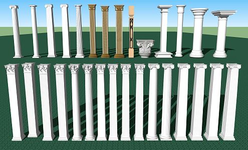 European Roman Column 3d model