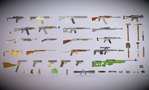 Modern Weapons Collection 3d model