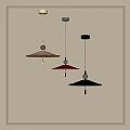 Middle Cream Log Wind Chandelier 3d model