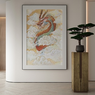 New Chinese Decorative Painting 3d model