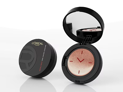 LOREAL Highlighter Powder Compact Open and Closed Shimmer Design Makeup Product 3d model
