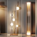 Modern Floor Lamps Featuring Marble Bases Spherical Lights And Striped Designs