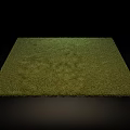 Green Square Rug With Plush Soft Texture For Modern Home Interior Decor 3d model