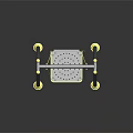 Children's Outdoor Swing Equipment Featuring Gray Frame Yellow Grid Seat And Safety Base