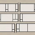 Modern floor-to-ceiling window sliding window casement window bay window balcony window system window frame broken bridge aluminum window 3d model