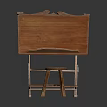 Classic Wooden Drawing Table With Matching Stool For Home Office Furniture