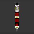 Red And White Cargo Ship With Yellow Cranes For Maritime Transportation