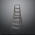 Sturdy Wooden Step Ladder Ideal For Home Use With Multiple Steps