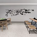 Modern Office Interior Design With Spacious Desk Two Gray Chairs Wooden Cabinets And Ceiling Lighting