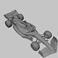 Formula 1 Race Car With Orange White Aerodynamic Body And Sporty Design