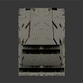 Industrial Steel Equipment With Multi layer Frame And Rustic Surface Support
