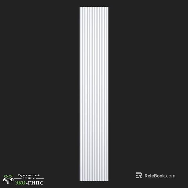 Modern Black Wall Design With Vertical White Stripes And Clean Aesthetic 3d model 