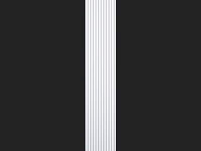 Modern Black Wall Design With Vertical White Stripes And Clean Aesthetic 3d model