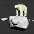 Modern polar bear big bear small bear 3d model