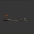 Lake surface 3d model