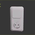 Modern White Computer Power Socket With Universal Design And Home Office Use 3d model