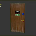 Wooden Swing Door For Public Toilet With Accessible Signage And Indicators