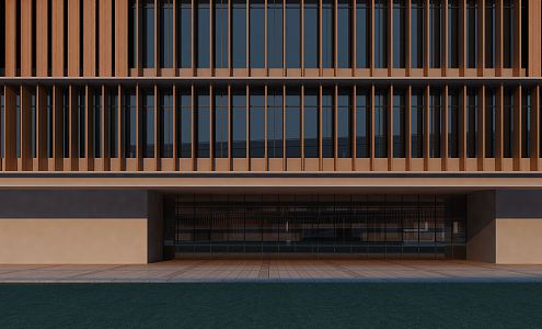 Modern Mentou Industrial Park Office Building 3d model