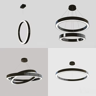 Modern Chandelier Simple Chandelier Combination 3d model