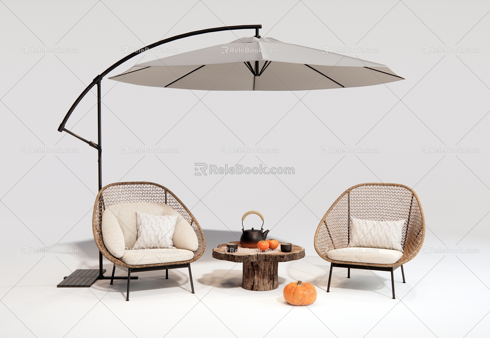 Modern Outdoor Chair Outdoor Single Sofa Woven Rattan Casual Chair Outdoor Table and Chair model