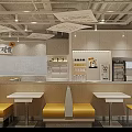 Modern Pickled Fish Rice Specialty Restaurant Storefront With Glass Doors And Interior Design