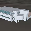 Modern Multi Storey Office Building With Glass Curtain Wall And Sleek Design