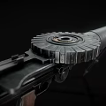 Rotary Magazine Rifle With Wooden Stock And Black Metal Tactical Design