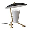 Chic Table Lamp With Black Lampshade Golden Stand And White Perforated Detail
