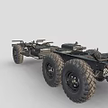 Rugged Off Road Terrain Vehicle Chassis With Large Tires And Mechanical Components