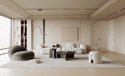 Quiet living room home living room 3d model