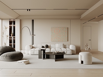 Quiet living room home living room 3d model