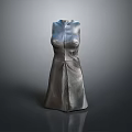 Sleeveless Metallic Dress With Fitted Design And Modern Minimalist Style