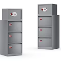 Metal Storage Cabinets for Hardware Tools with Multiple Drawers and File Labels 3d model