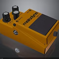 Orange Melodyne Throat Electronic Device With Control Knobs And Pedal