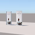 Two Display Shelves With THE KINFOLK ISSUE Text And Person Image Setup