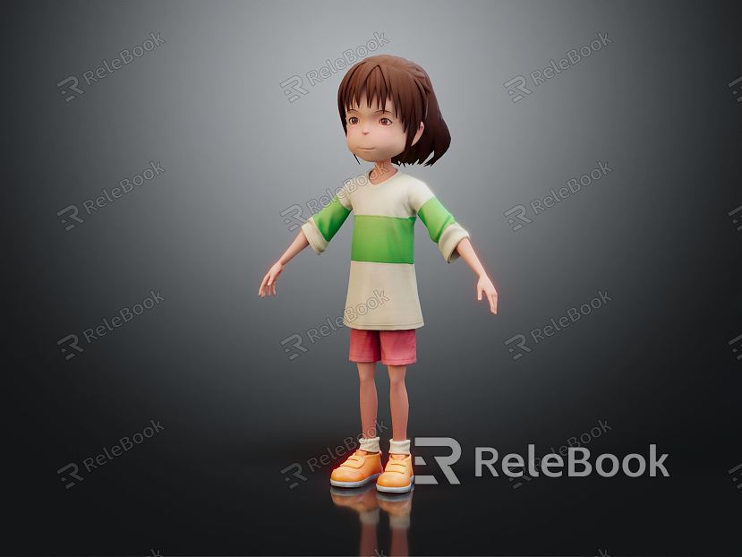 Modern game characters Spirited and Spirited Away model