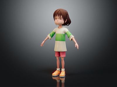 Modern game characters Spirited and Spirited Away model