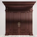 Chinese-style bronze gate 3d model