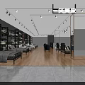 Modern Home Furniture Store Interior Featuring Stylish Beds Sofas And Display Shelves